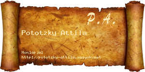 Pototzky Attila névjegykártya